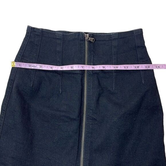 We The Free Mini Skirt Womens Size 25 Black Denim - Picture 6 of 10